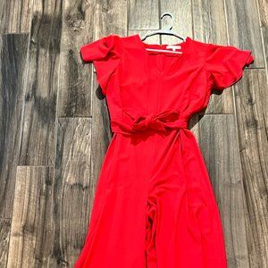 Preston & York Red Jumpsuit Size 16